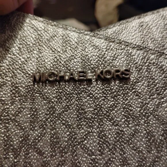 Large silver Michael kors purse